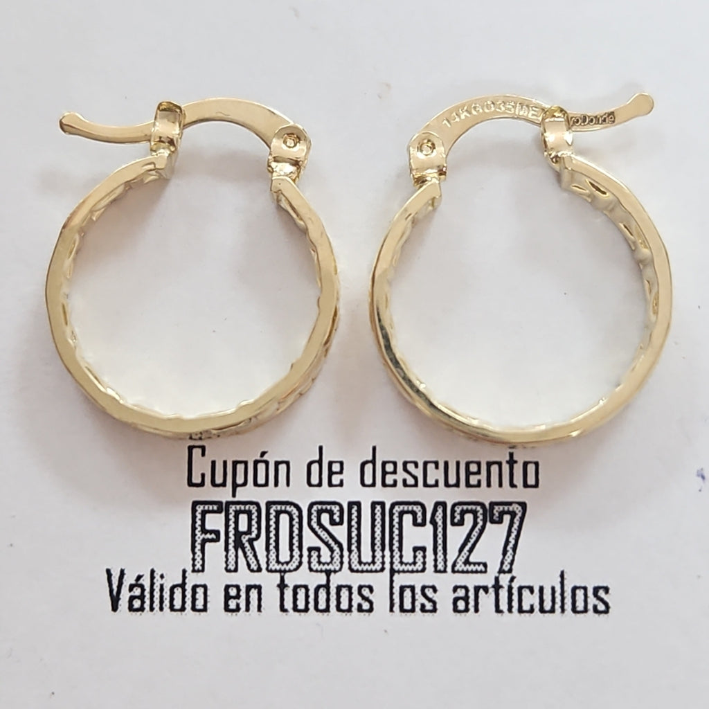 ARETES ARRACADAS FIG GRECAS 14K 1.8 GR (NUEVO)