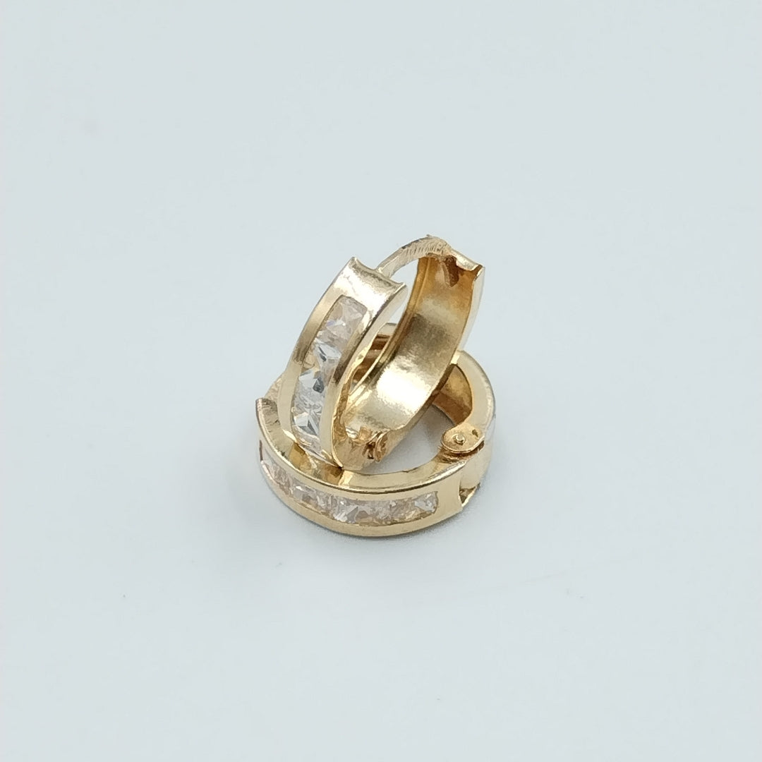 ARETES ARRACADAS C CIRCONIAS 10K 1.2 GR (NUEVO)