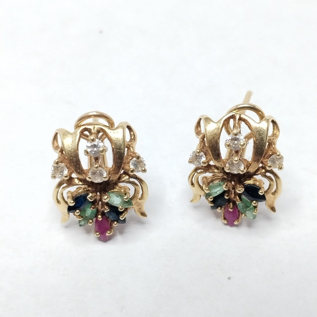 ARETES PAR ORO 14 K 4.7 GRMS (SEMINUEVO)