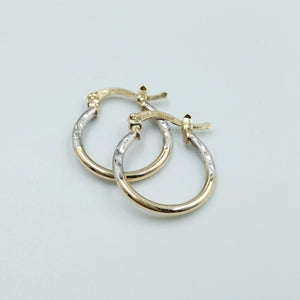 ARETES ARRACADAS COMBINADAS 14K 1.1 GR (NUEVO)
