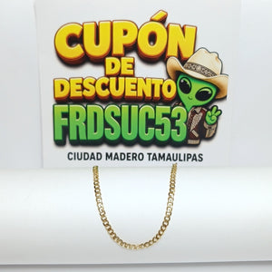 PULSERA TEJIDO BARBADA 14K 18 CM 2 GR (NUEVO)