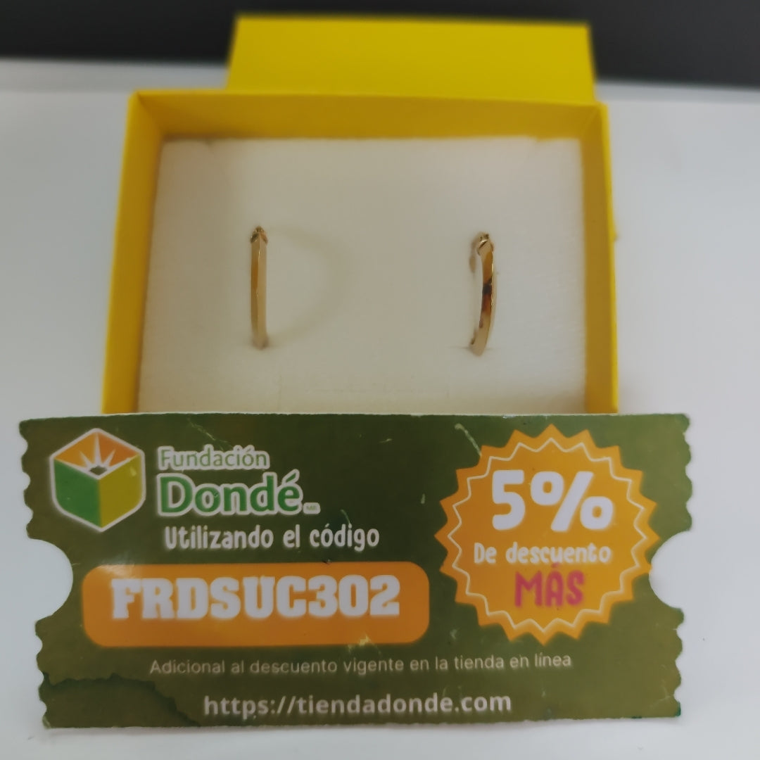 ARRACADAS PAR ORO 14 K 1.2 GRMS (SEMINUEVO)
