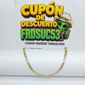 PULSERA TEJIDO BARBADA 14K 18 CM 3.3 GR (NUEVO)