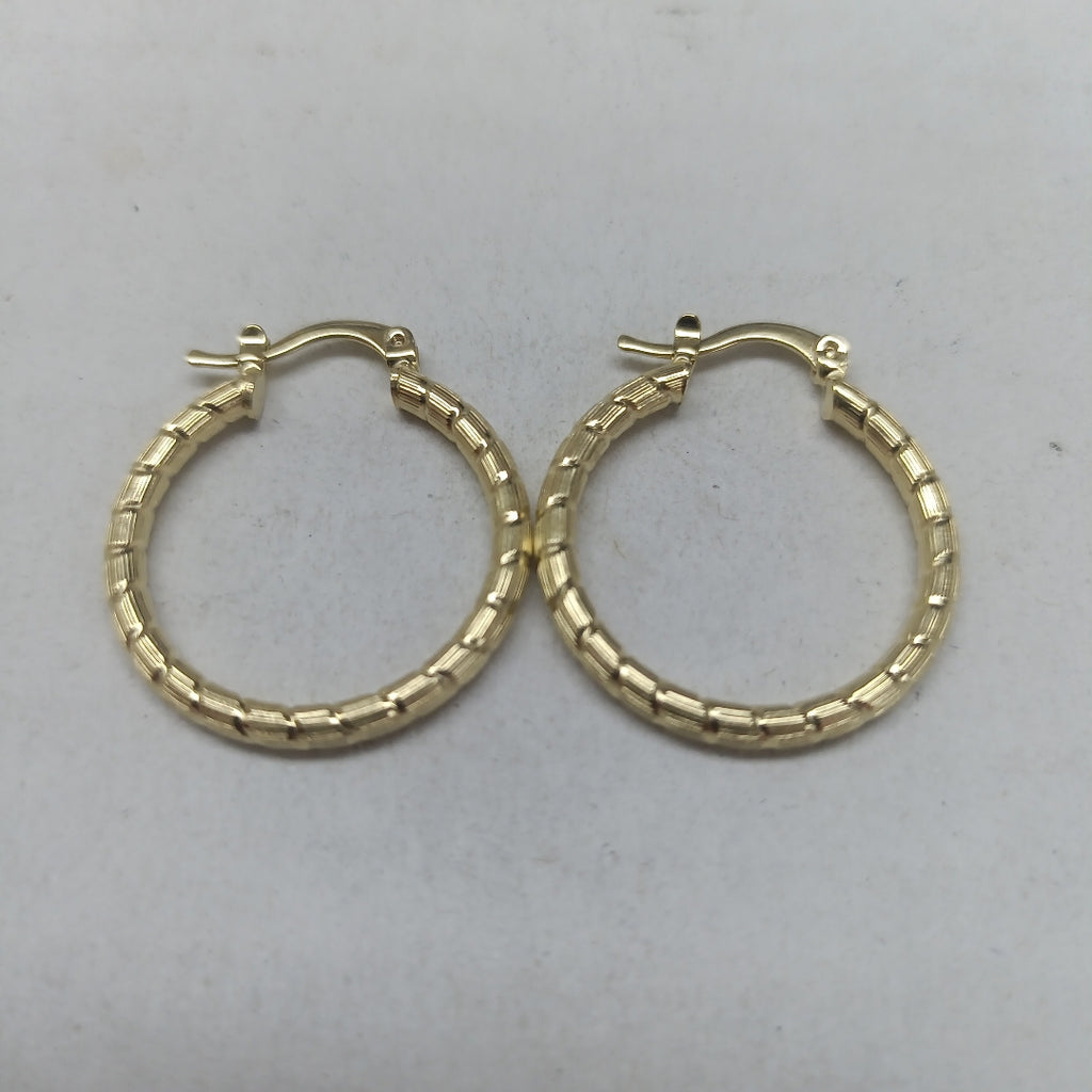 ARETES ARRACADAS LABRADAS 14K 3.2 GR (NUEVO)