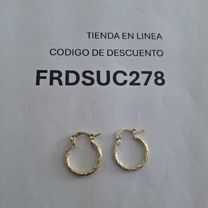 ARETES ARRACADAS TRENZADAS 14K 18 1.6 GR (NUEVO)