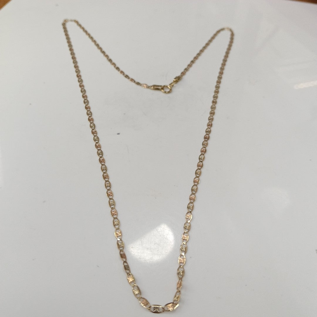 CADENA ORO, ORO COMBINADO 10 K 2.7 GRMS (SEMINUEVO)