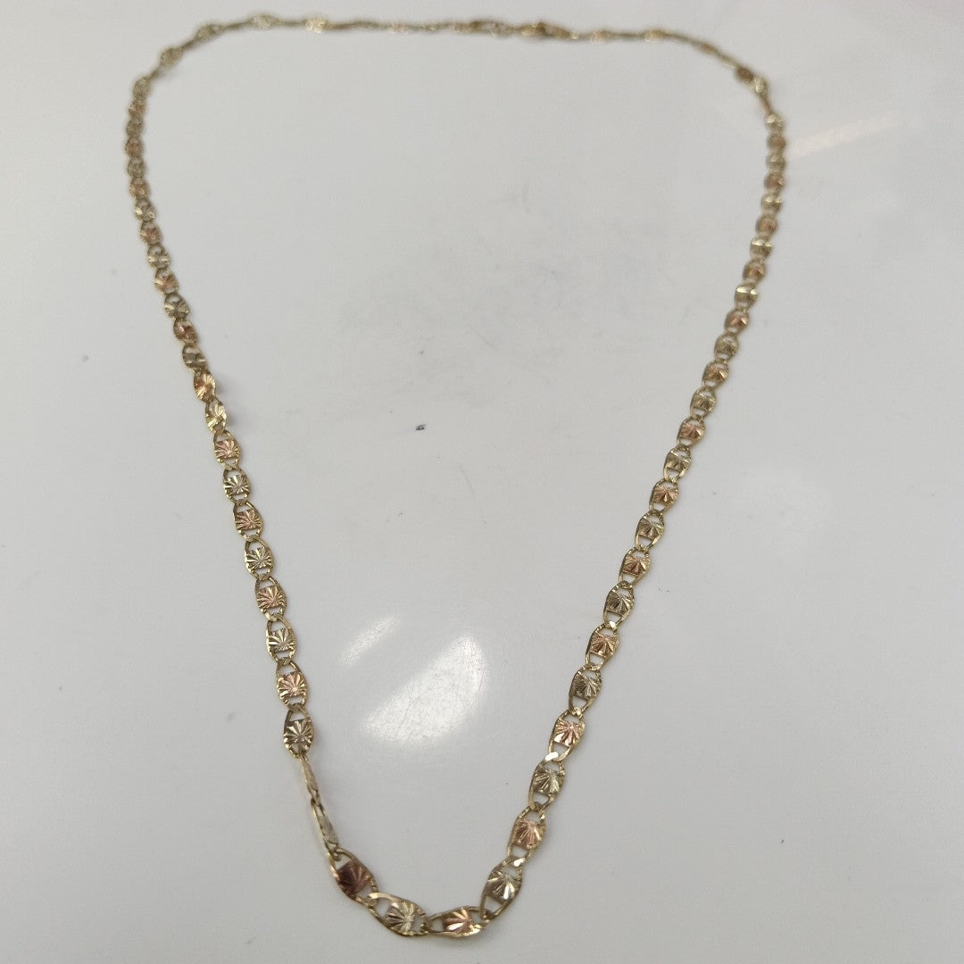 CADENA ORO, ORO COMBINADO 10 K 3.2 GRMS (SEMINUEVO)