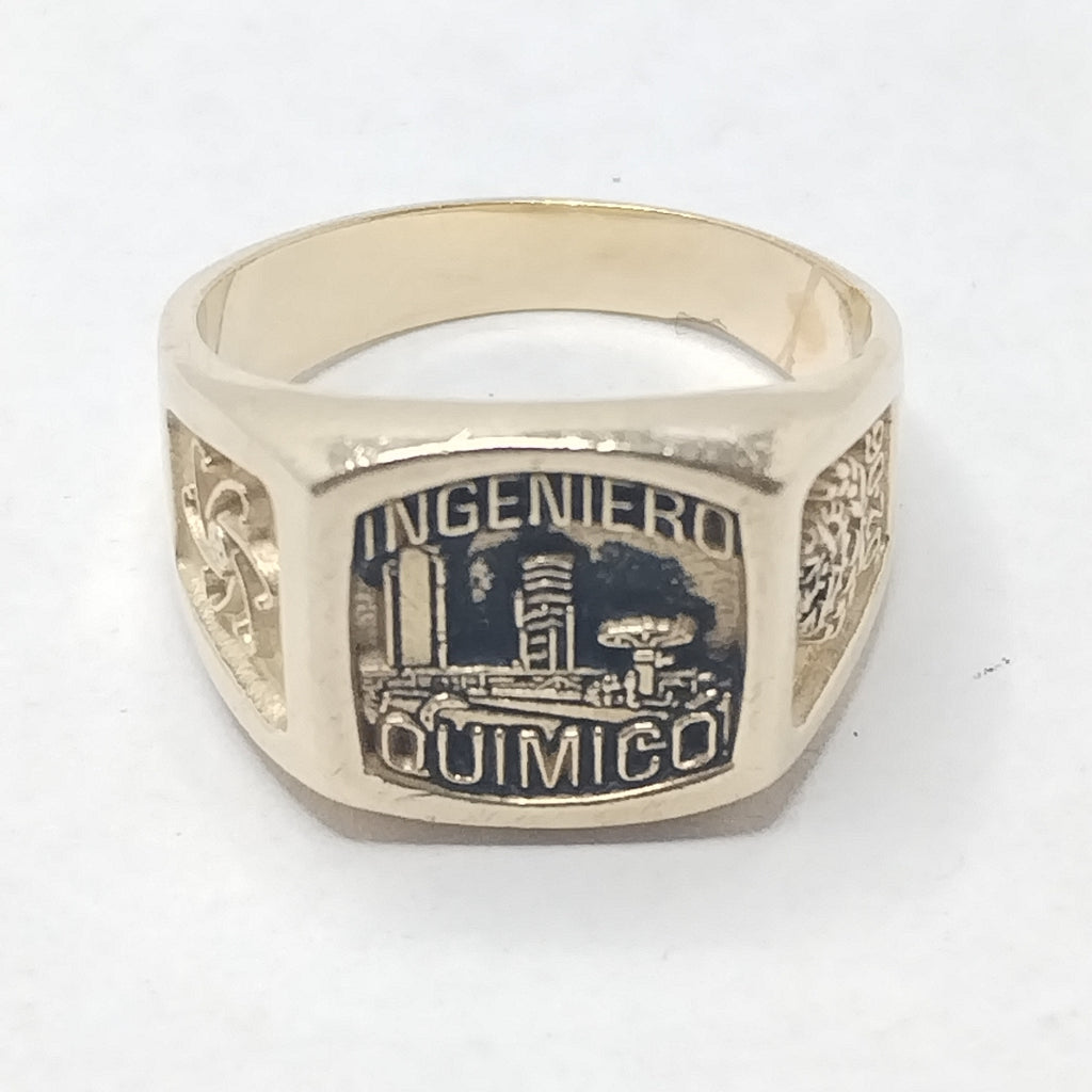 ANILLO DE GRADUACIÓN ORO 14 K 10.8 GRMS (SEMINUEVO)