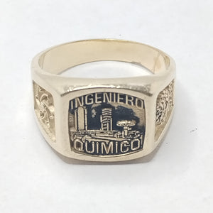 ANILLO DE GRADUACIÓN ORO 14 K 10.8 GRMS (SEMINUEVO)