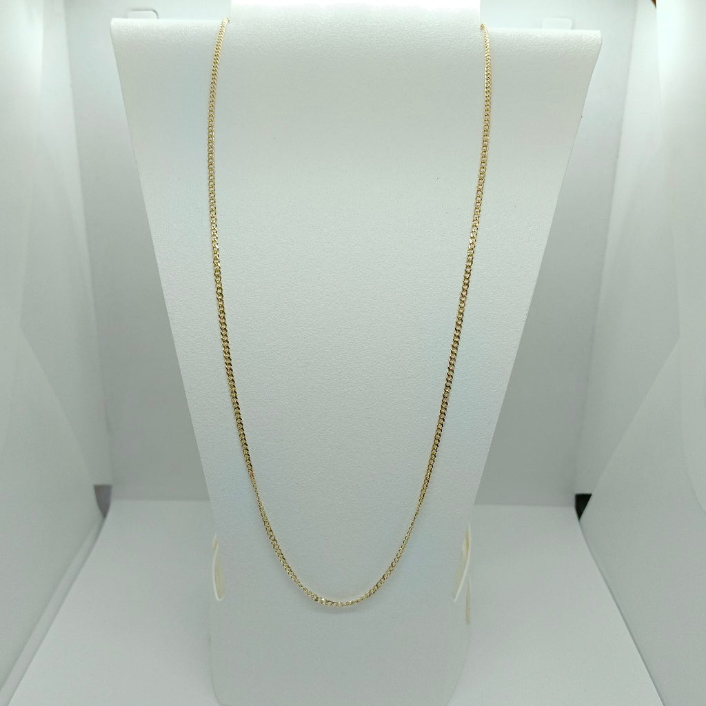CADENAS TEJIDO BARBADA ORO 10K 50 CM 3.4 GR (NUEVO)