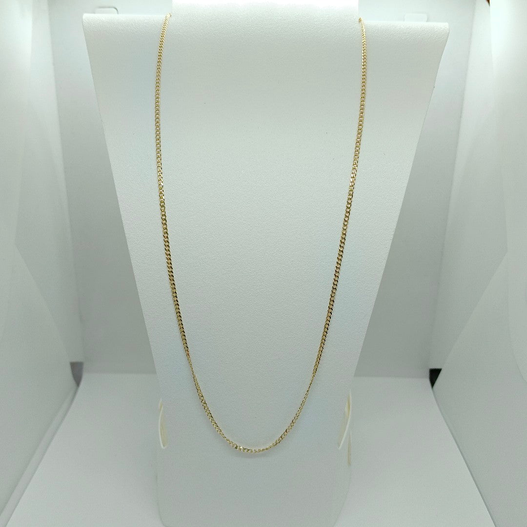 CADENAS TEJIDO BARBADA ORO 10K 50 CM 3.4 GR (NUEVO)