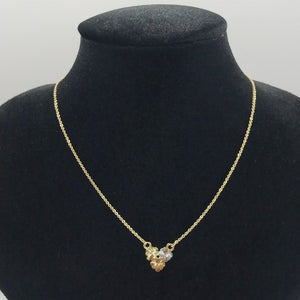 CADENA TEJIDO GARGANTILLA ESPECIAL C FLORES 14K 45 CM 3 GR (NUEVO)