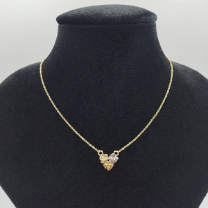 CADENA TEJIDO GARGANTILLA ESPECIAL C FLORES 14K 45 CM 2.9 GR (NUEVO)