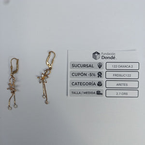 ARETES PAR ORO 14 K 2.7 GRMS (SEMINUEVO)