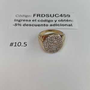 ANILLO C CIRCONIAS 14K 10 TALLA 7.8 GR (NUEVO)
