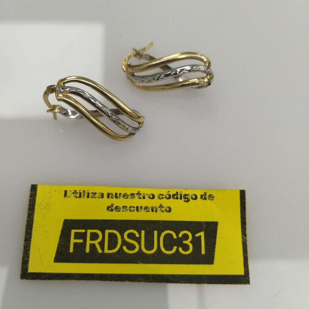 ARETES PAR ORO 14 K 2.3 GRMS (SEMINUEVO)