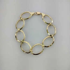 PULSERA CON AROS OVALADOS 14K 18 CM 5.2 GR (NUEVO)