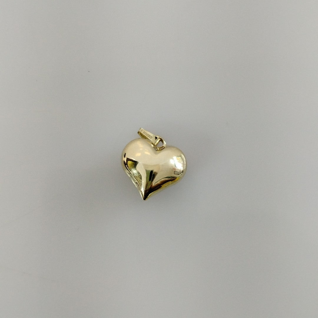 DIJE TEJIDO CORAZON LISO 14K 1.3 GR (NUEVO)