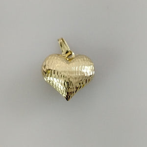 DIJE TEJIDO CORAZON LABRADO 14K 1 GR (NUEVO)