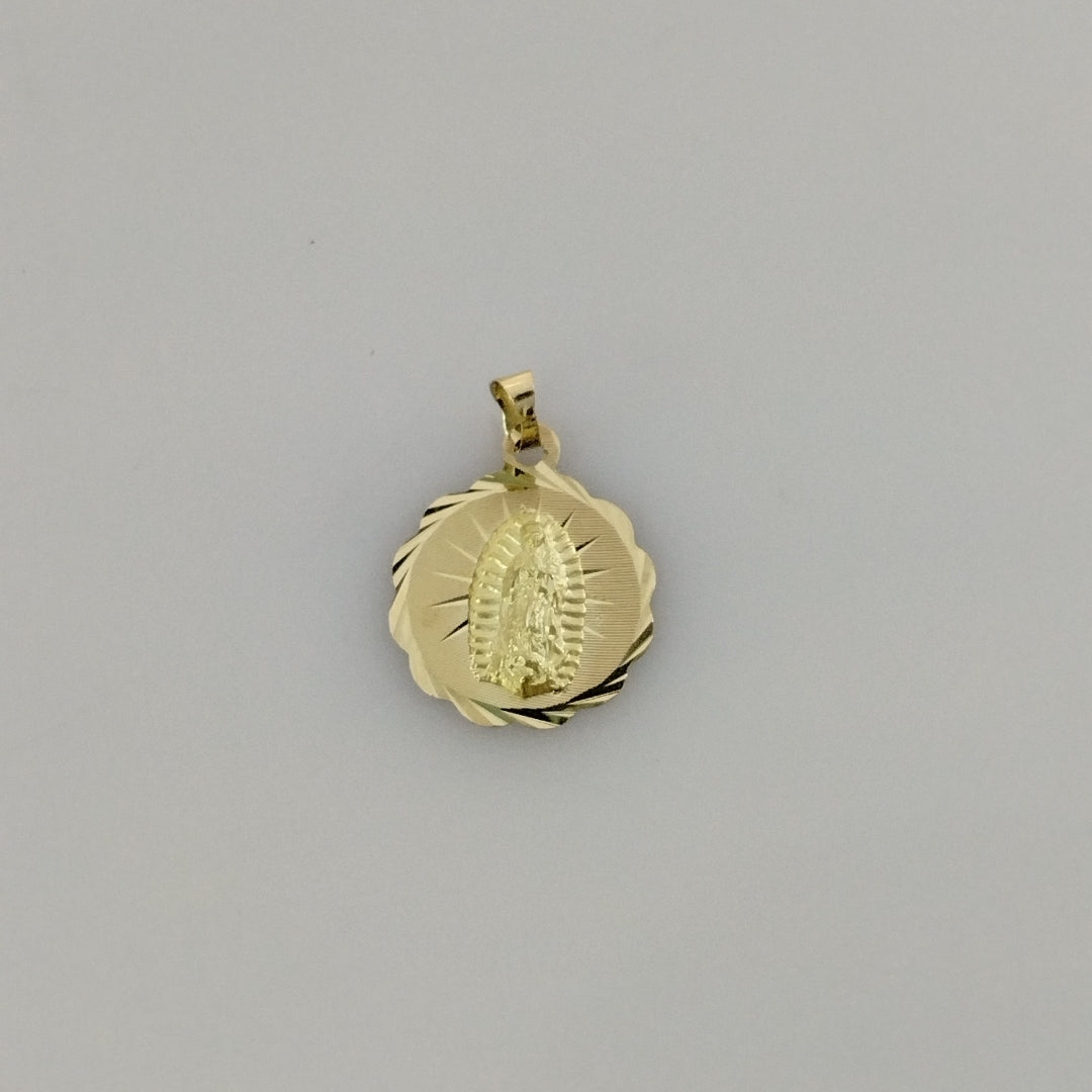 DIJE MEDALLA RELIGIOSA 14K 0.8 GR (NUEVO)