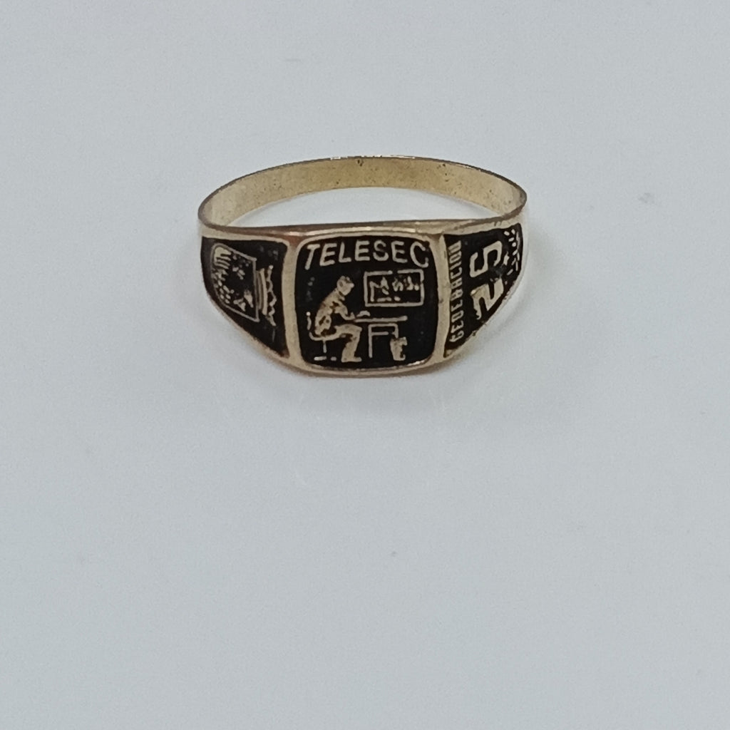 ANILLO DE GRADUACIÓN ORO 8 K 1.3 GRMS (SEMINUEVO)