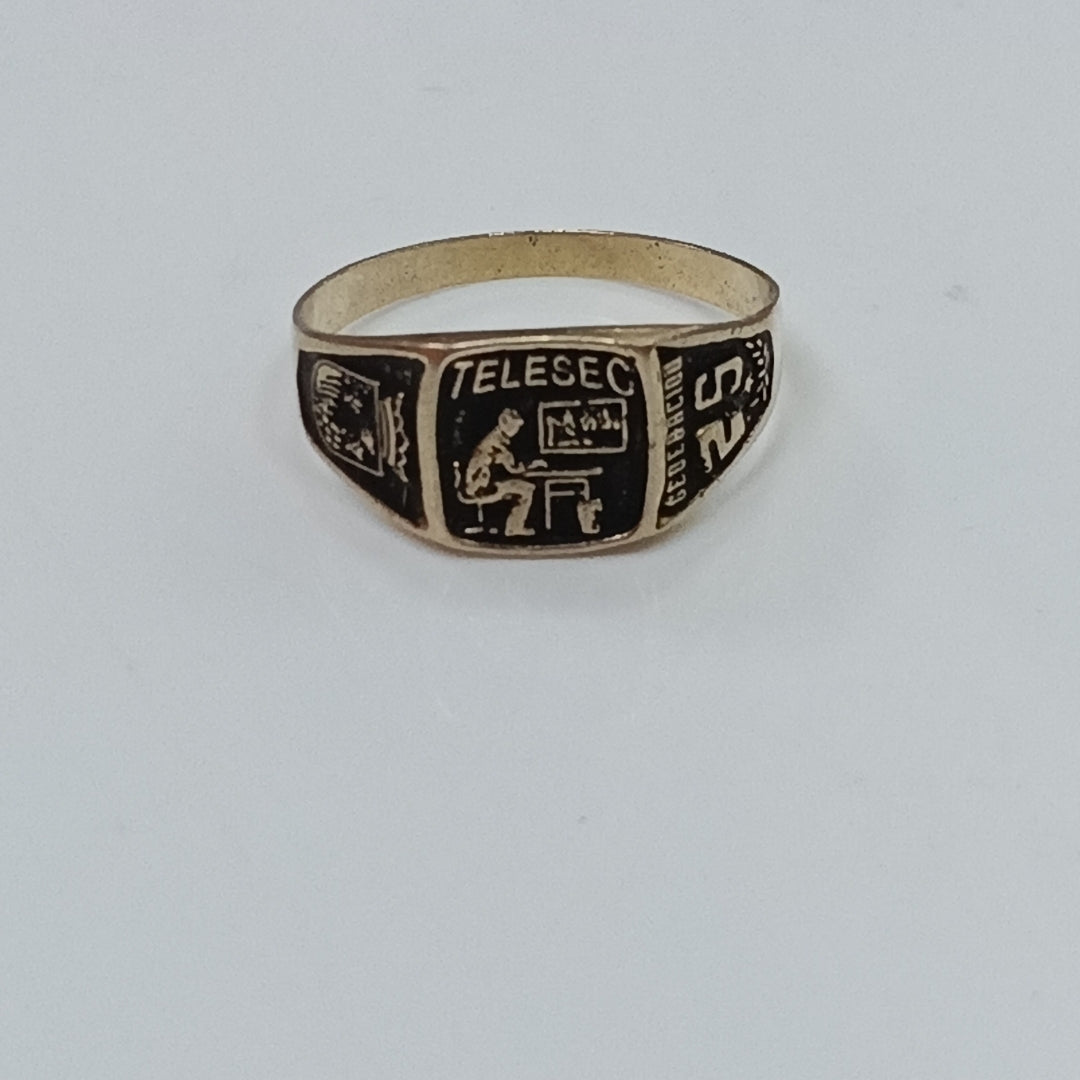 ANILLO DE GRADUACIÓN ORO 8 K 1.3 GRMS (SEMINUEVO)