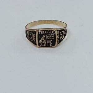 ANILLO DE GRADUACIÓN ORO 8 K 1.3 GRMS (SEMINUEVO)