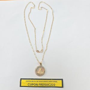 CADENA, MEDALLA RELIGIOSA ORO 10 K 3.2 GRMS (SEMINUEVO)