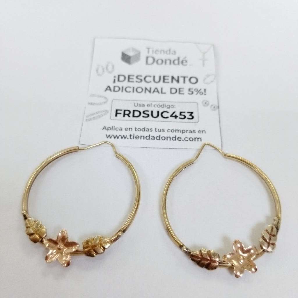 ARRACADAS PAR ORO 14 K 5,00 GRMS (SEMINUEVO)