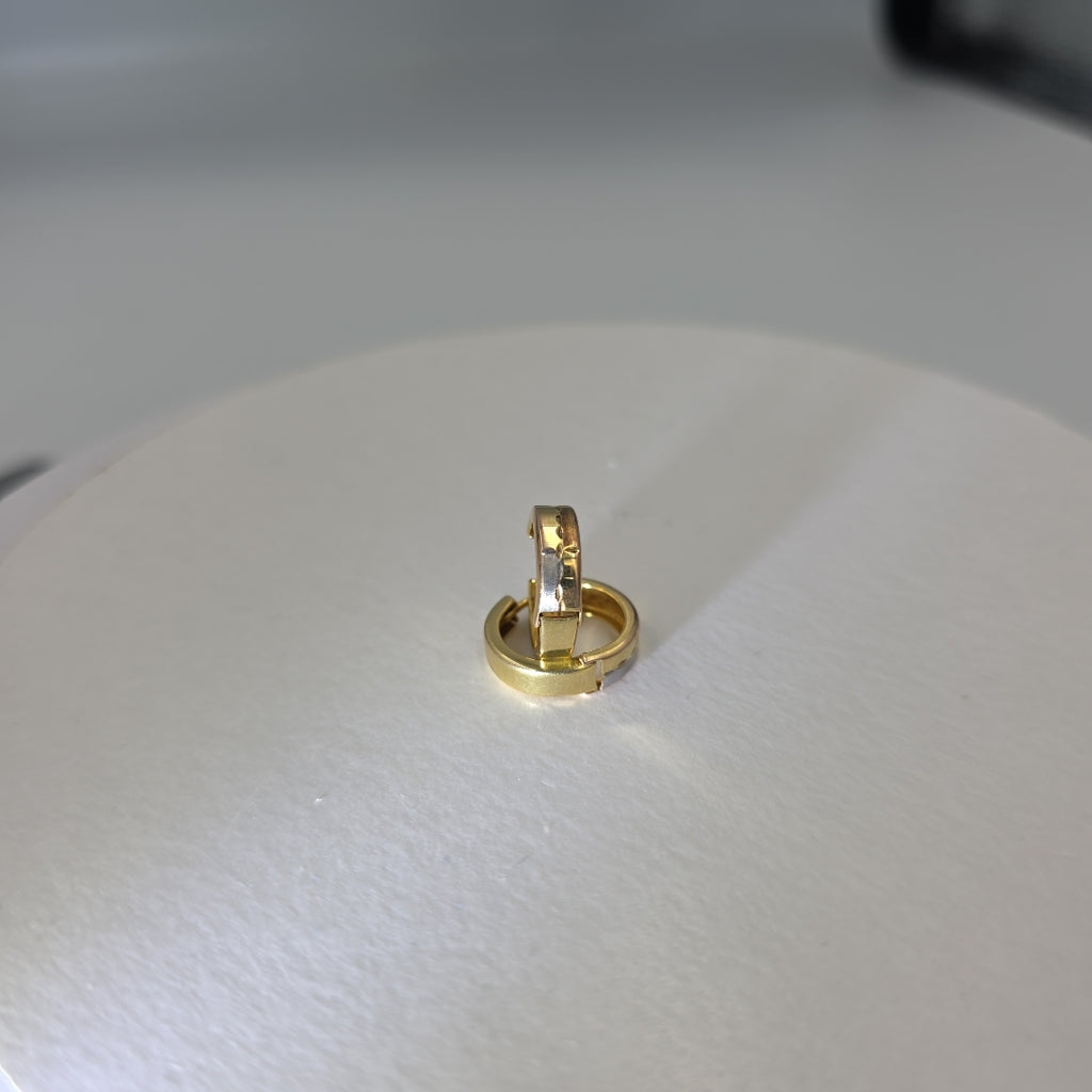 ARRACADAS PAR ORO, ORO COMBINADO 10 K 1.5 GRMS (SEMINUEVO)