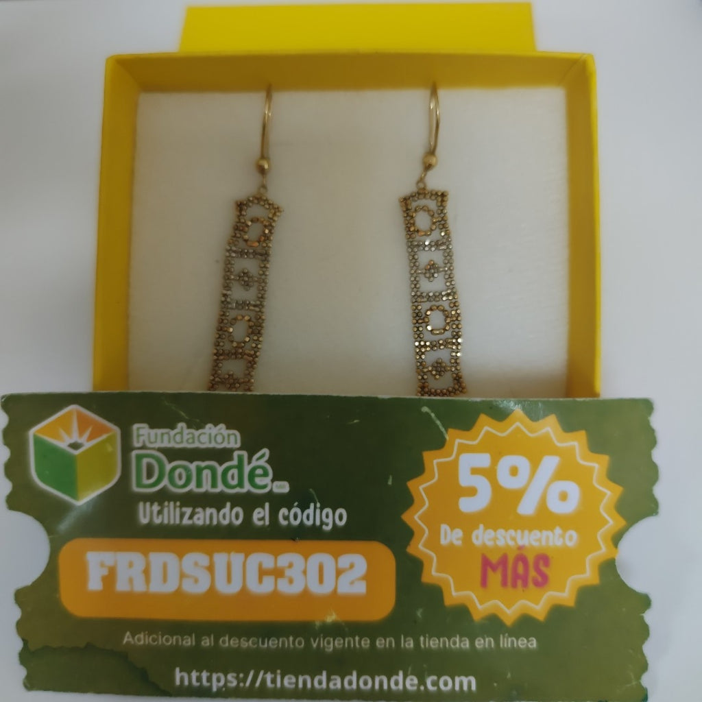 ARETES PAR ORO 14 K 2.6 GRMS (SEMINUEVO)