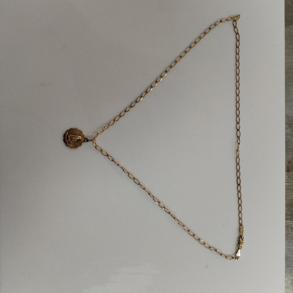 CADENA, MEDALLA RELIGIOSA ORO 10 K 5.3 GRMS (SEMINUEVO)