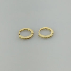 ARETES ARRACADAS CON CIRCONIAS 14K 1.2 GR (NUEVO)