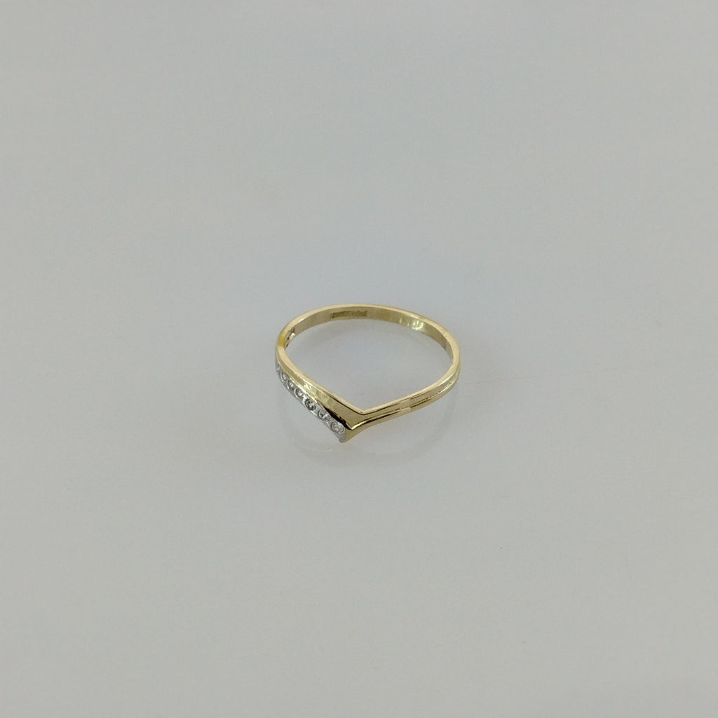 ANILLOS CON CIRCONIAS 14K TALLA 7 1 GR (NUEVO)