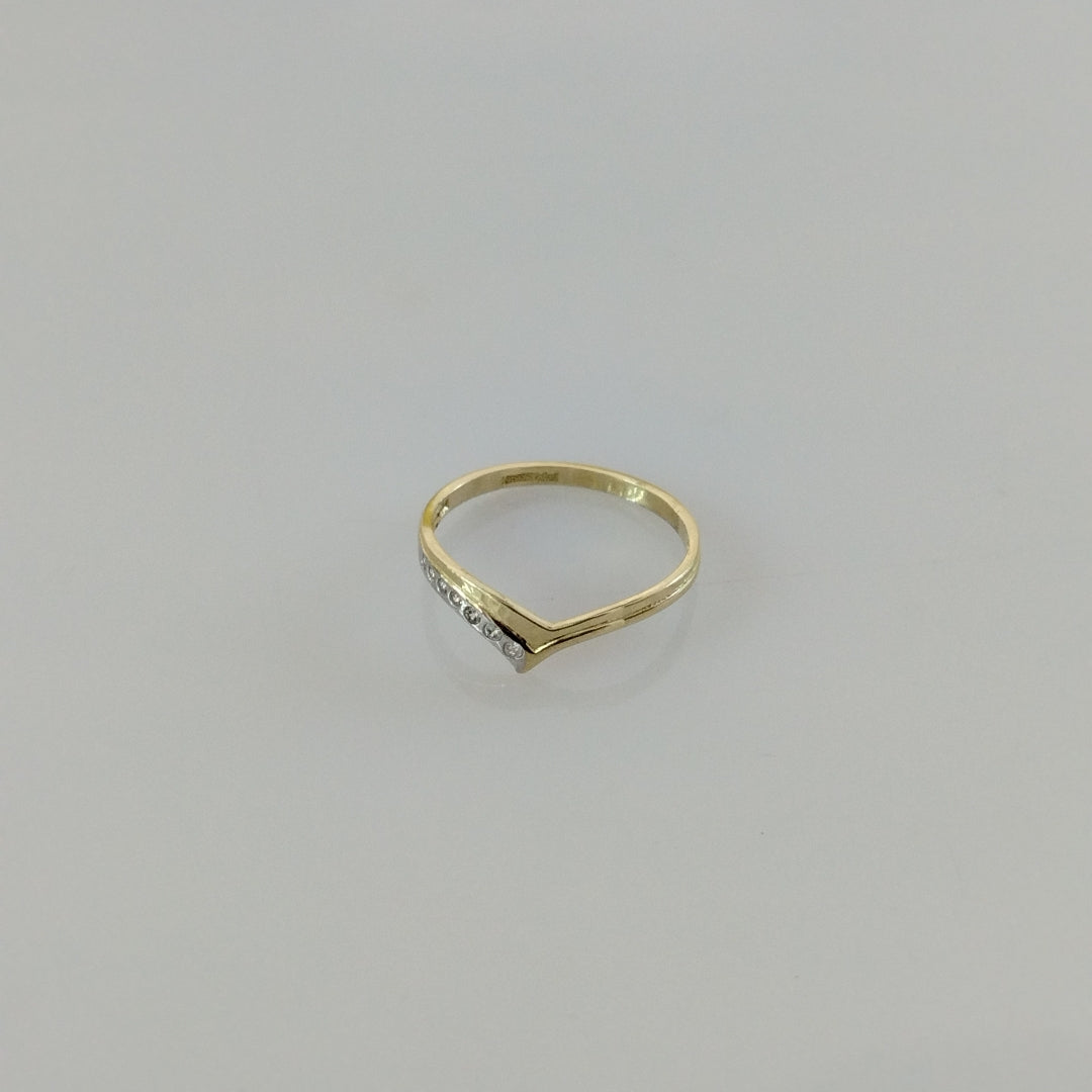 ANILLOS CON CIRCONIAS 14K TALLA 7 1 GR (NUEVO)