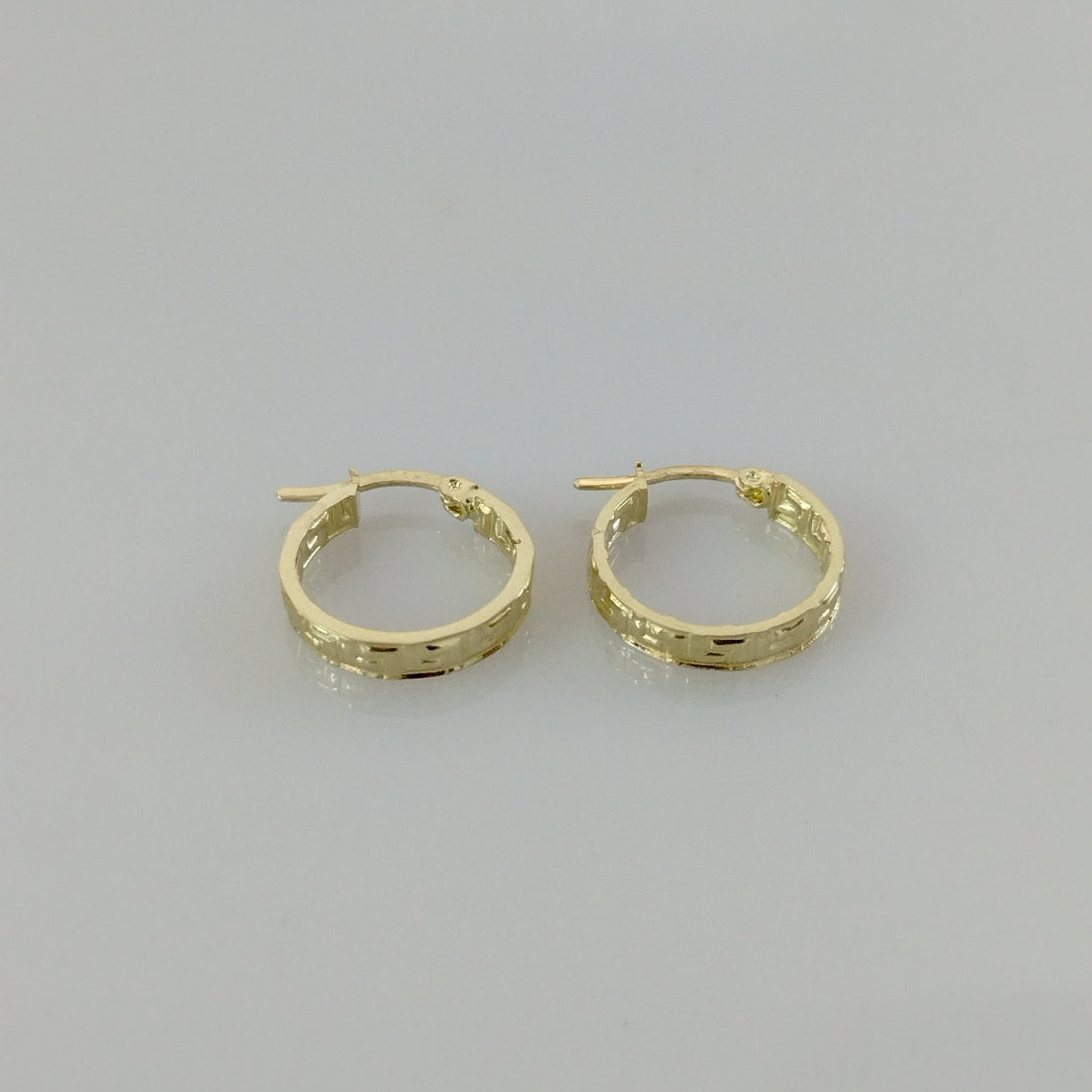 ARETES ARRACADAS FIG GRECAS 14K 1.7 GR (NUEVO)