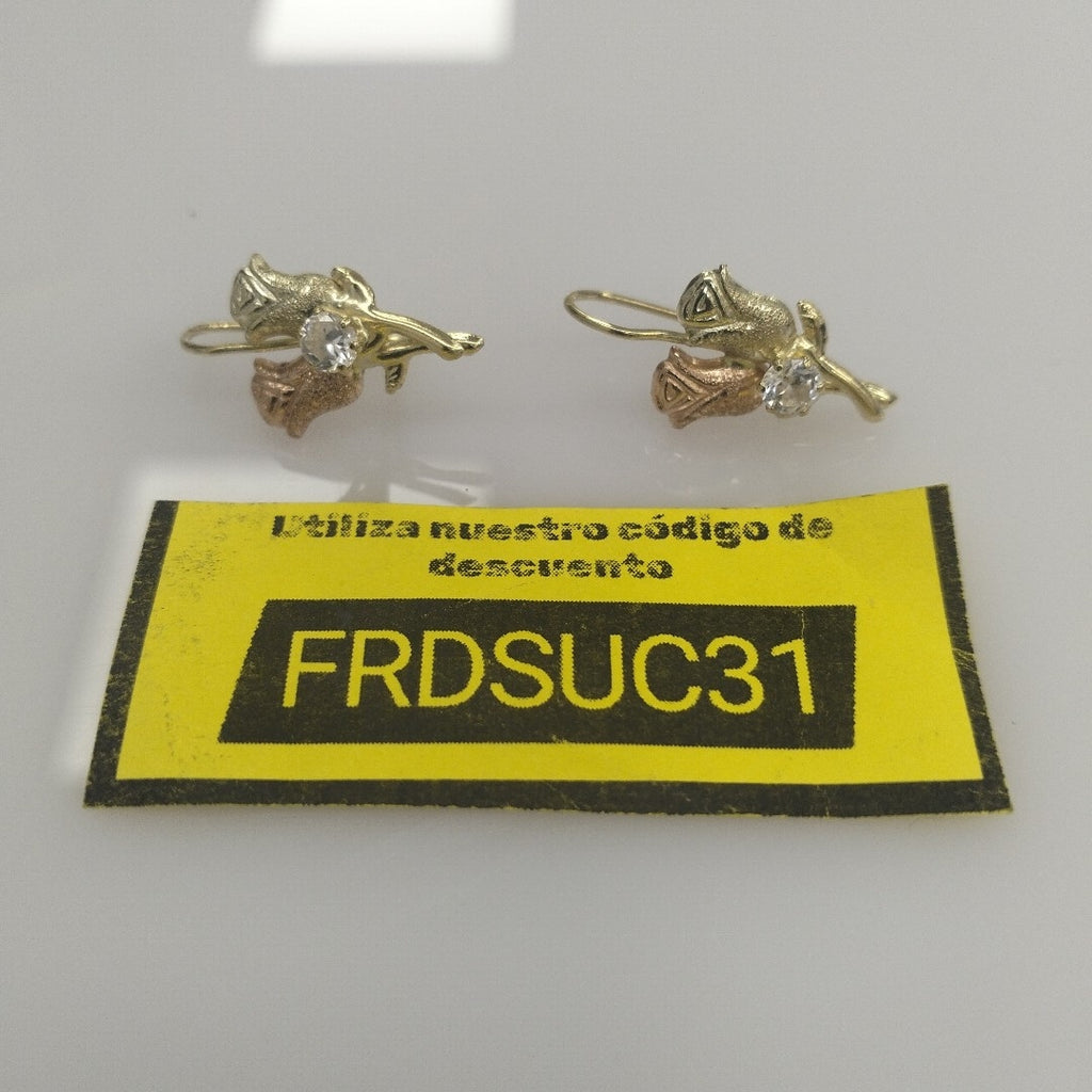 ARETES PAR ORO 14 K 1.8 GRMS (SEMINUEVO)