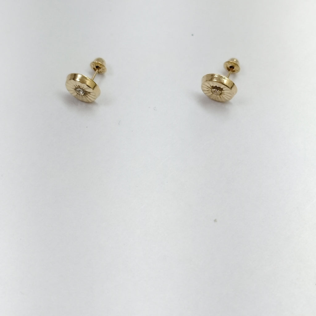 BROQUELES BROQUEL FIG BOTON C CIRCONIA 14K 0.2916 GR (NUEVO)