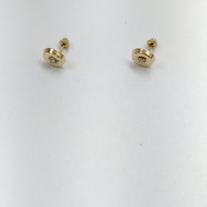 BROQUELES BROQUEL FIG BOTON C CIRCONIA 14K 0.2916 GR (NUEVO)