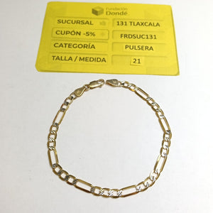 PULSERA ORO, RODIADO 10 K 5.3 GRMS (SEMINUEVO)