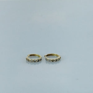 ARETES ARRACADA C CIRCONIAS 14K 2.1 GR (NUEVO)
