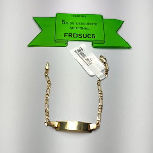 PULSERA ESCLAVA 3X1 14K 16 CM 2.8 GR (NUEVO)