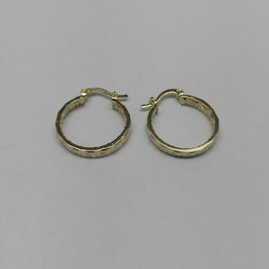ARETES TEJIDO ARRACADAS TIPO GRECAS 14K 2.1 GR (NUEVO)