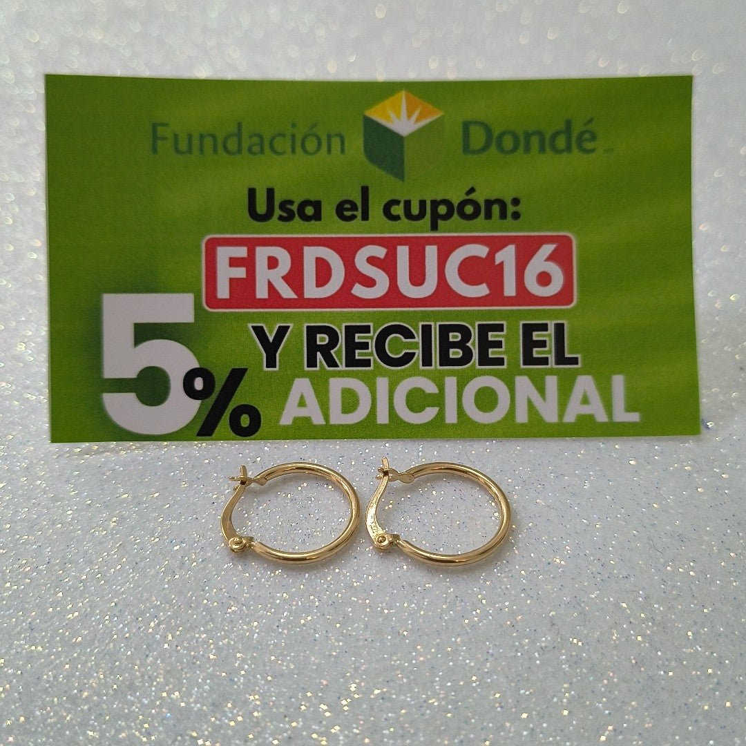 ARETES ARRACADAS 14K 1.2 GR (NUEVO)