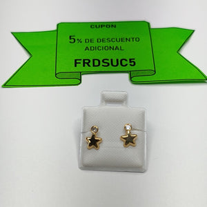 BROQUELES BROQUEL FIG ESTRELLA C CIRCONIA 14K 0.2603 GR (NUEVO)