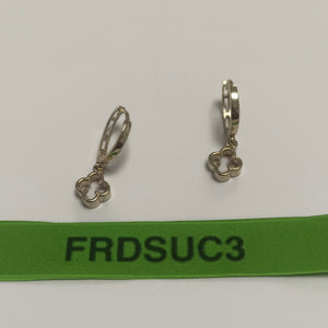 ARETES ARRACADAS CON DIJE 14K 2.4 GR (NUEVO)