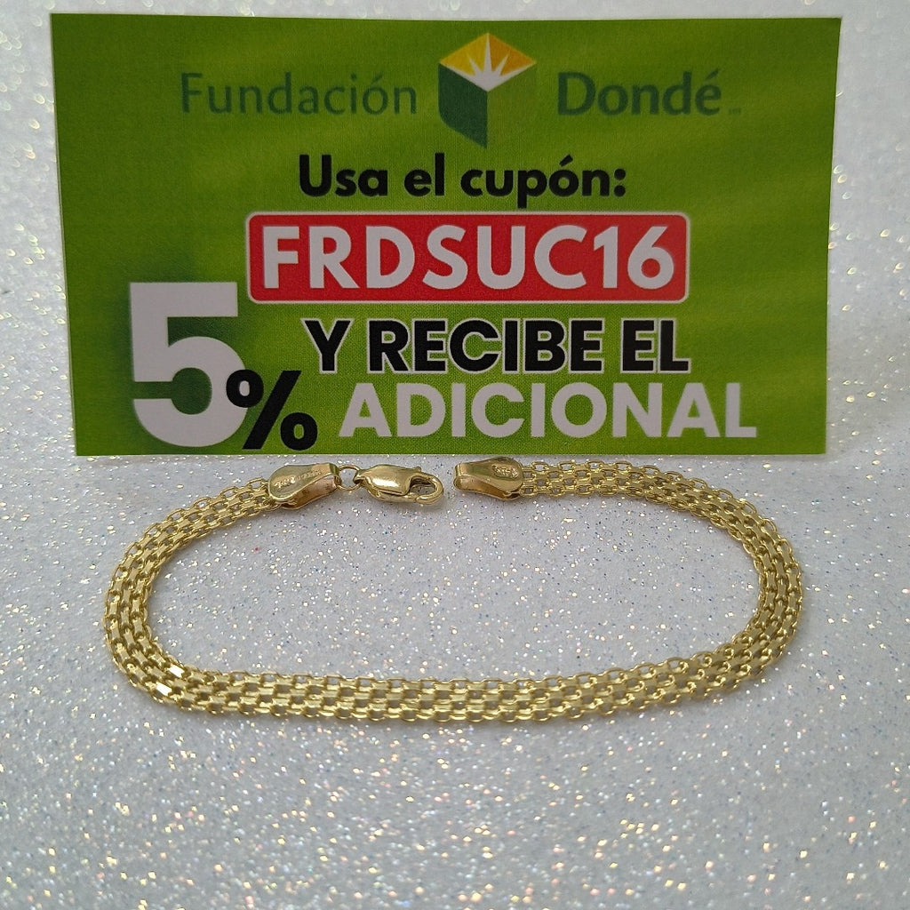 PULSERA ESPECIAL 14K 18 CM 4.6 GR (NUEVO)