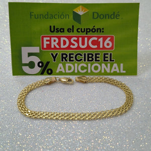PULSERA ESPECIAL 14K 18 CM 4.6 GR (NUEVO)