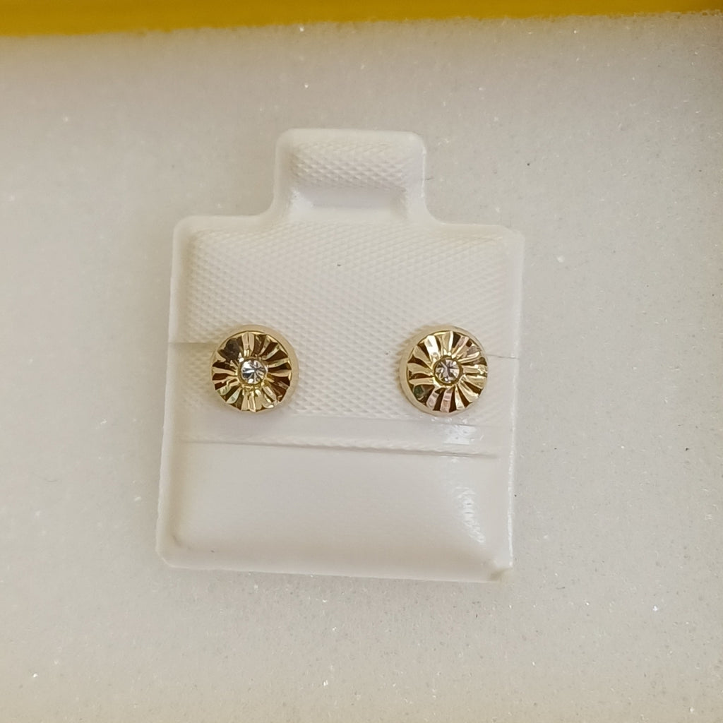 BROQUELES BROQUEL FIG BOTON C CIRCONIA 14K 0.2916 GR (NUEVO)