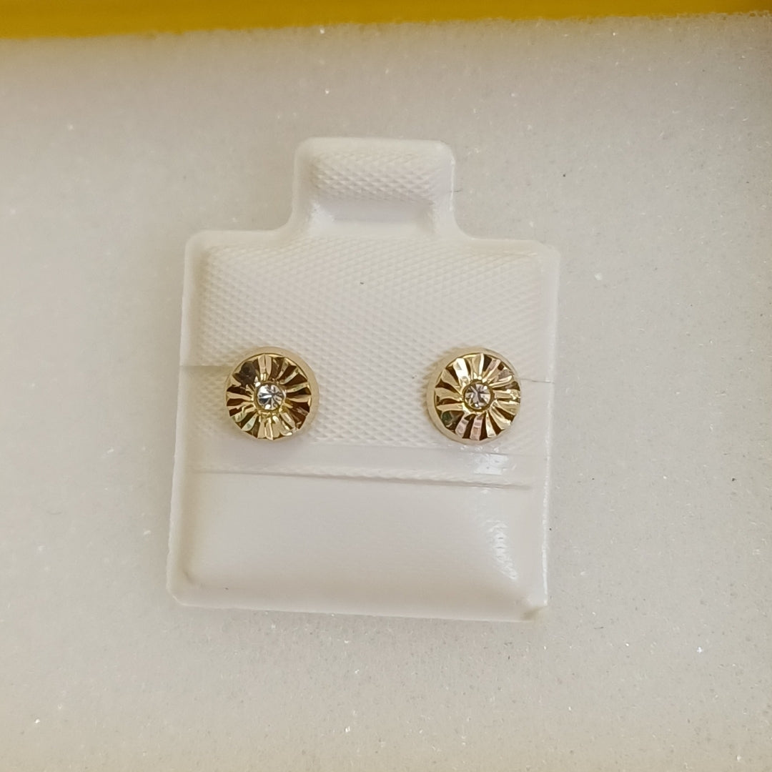 BROQUELES BROQUEL FIG BOTON C CIRCONIA 14K 0.2916 GR (NUEVO)